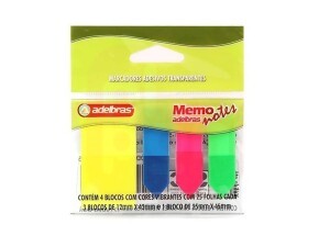 Marcador Adesivo Transparente 25 Folhas - Adelbras