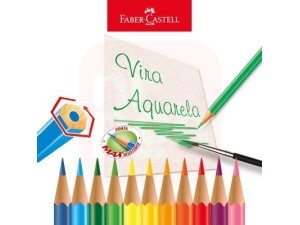 Lápis Aquarelável 12 Cores - Faber-Castell