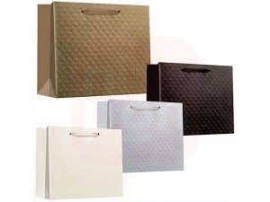 SACOLA DE PAPEL G 31X25X12CM CORES